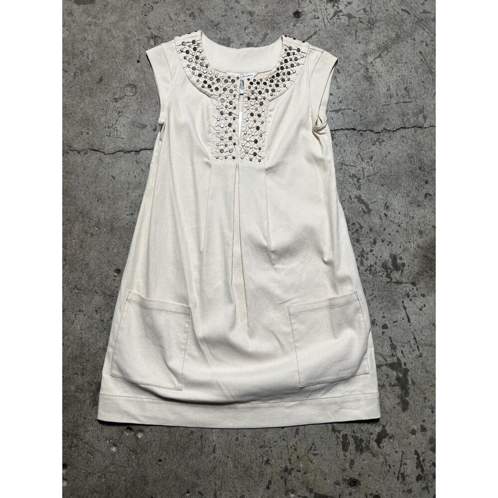 Diane Von Furstenberg DvF Fraser linen blend dress Cream Size 6 $425